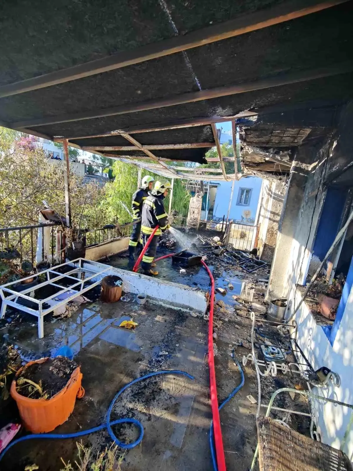 Bodrum’da Ev Yangını Kontrol Altına Alındı