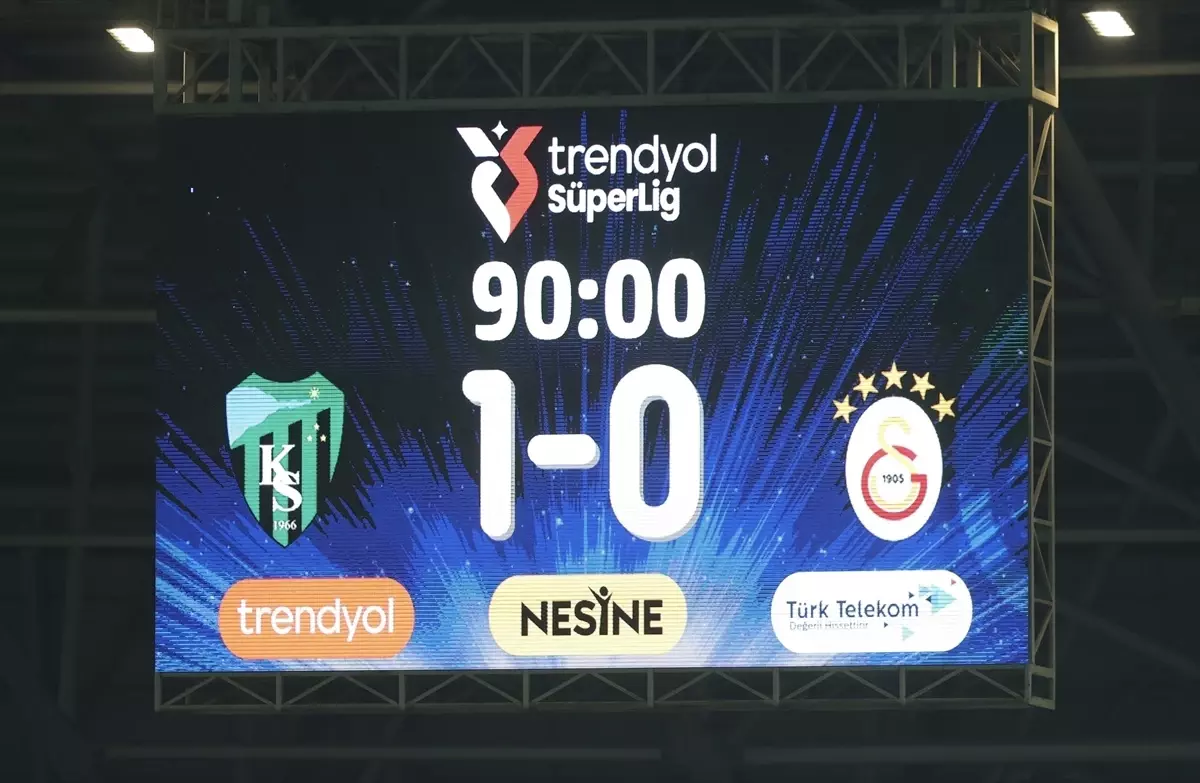 Kocaelispor, Galatasaray’ı 1-0 Yendi