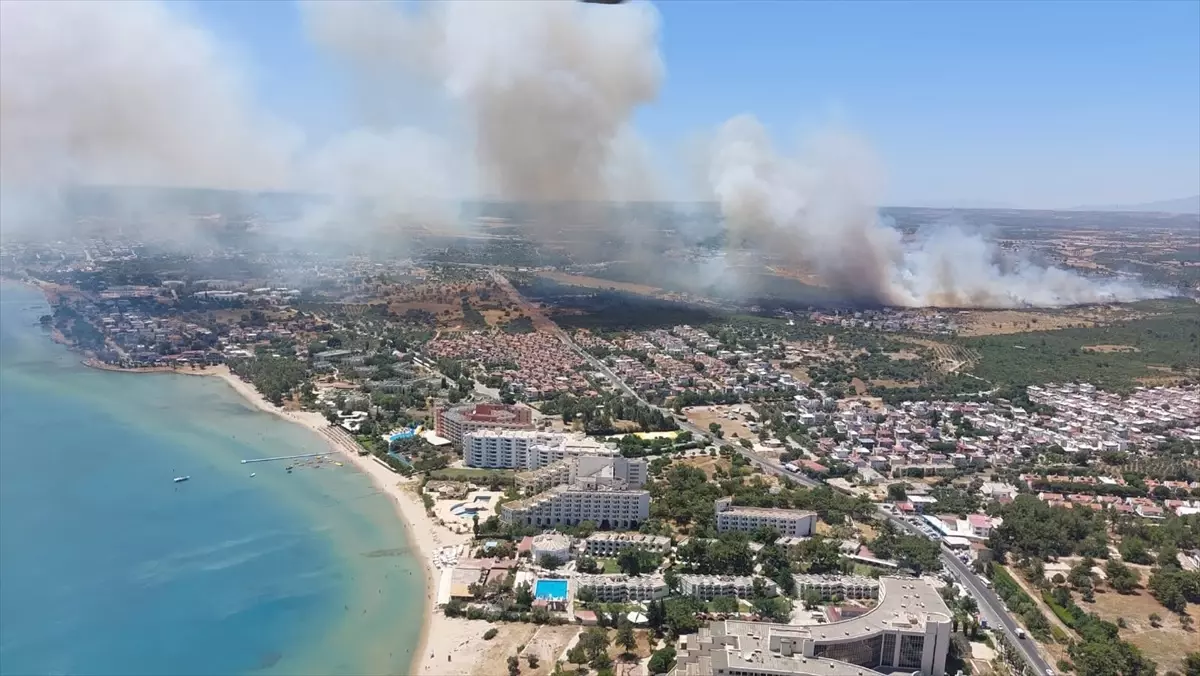 Aydın’da Makilik Yangınına Havadan ve Karadan Müdahale