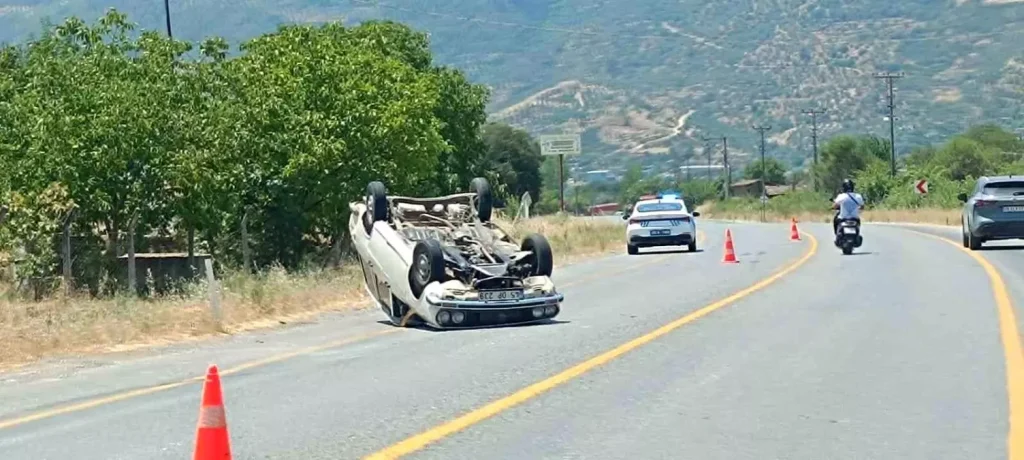 Trafik Kazası: Aydın’da Otomobil Takla Attı