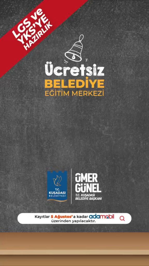 Kuşadası Belediyesi’nden Ücretsiz Eğitim Merkezi