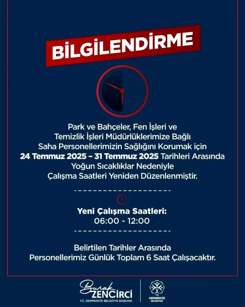 Sıcak Havada Çalışmalara Destek: Germencik Belediyesi