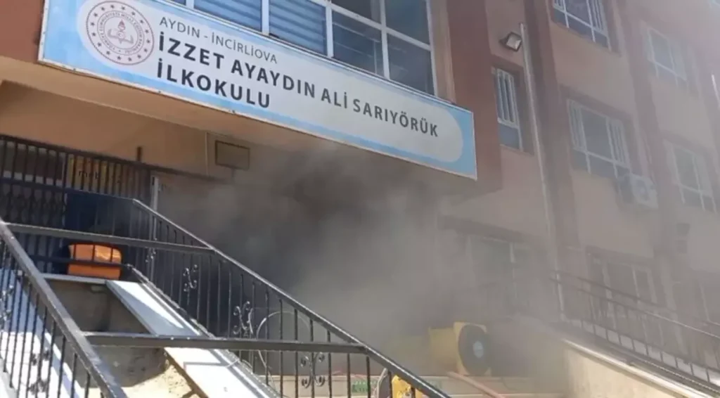 İlkokulda Yangın Paniği, İtfaiye Müdahale Etti