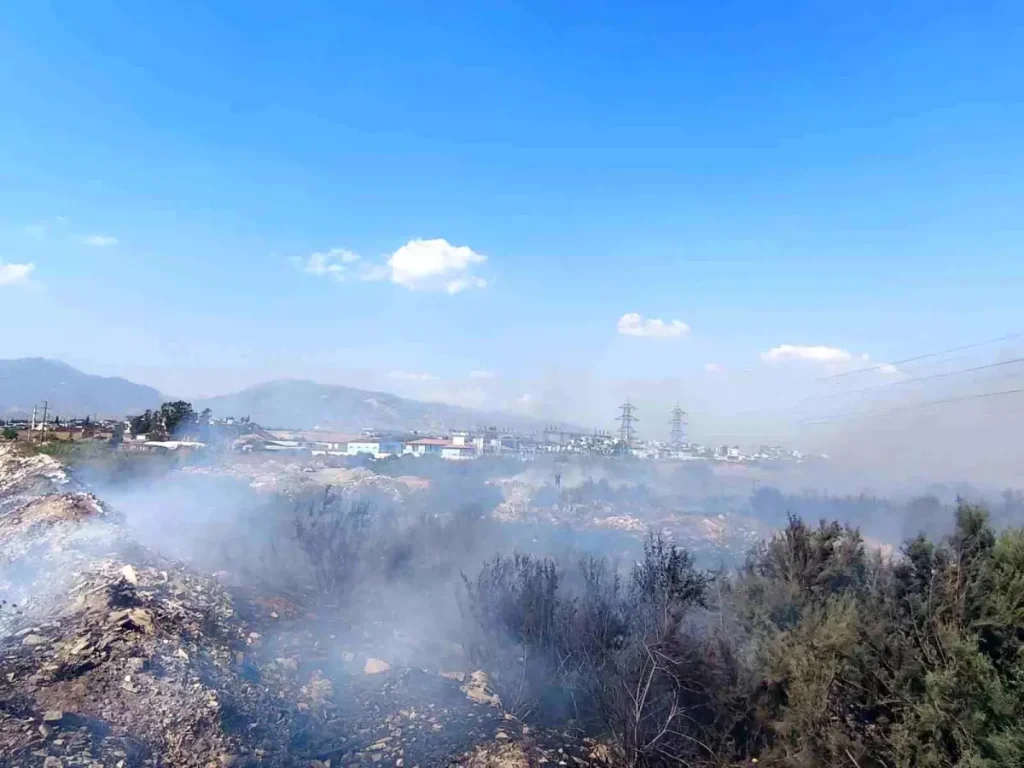 “Aydın’da Kanal Kenarında Çıkan Yangın Kontrol Altına Alınmaya Çalışılıyor”