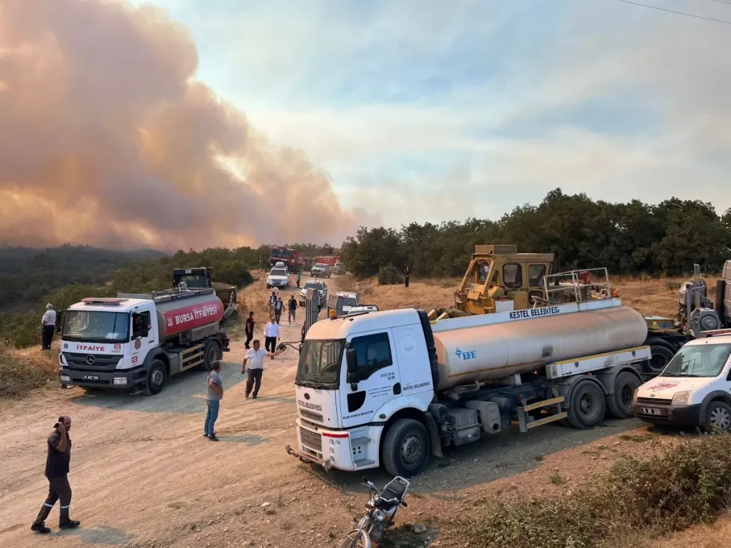 **Orman Yangını Yerleşim Alanlarına Tehlike Kapısı Açtı**