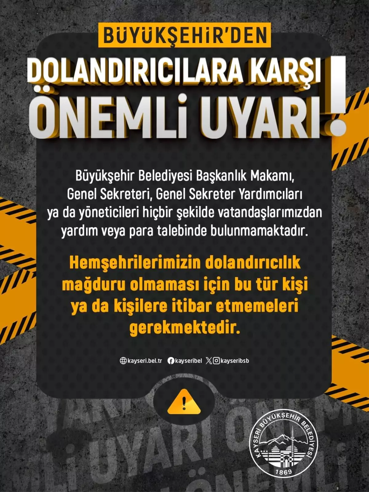 **Dolandırıcılık Uyarısı: Büyükşehir Belediyesi Adına Dikkat!**