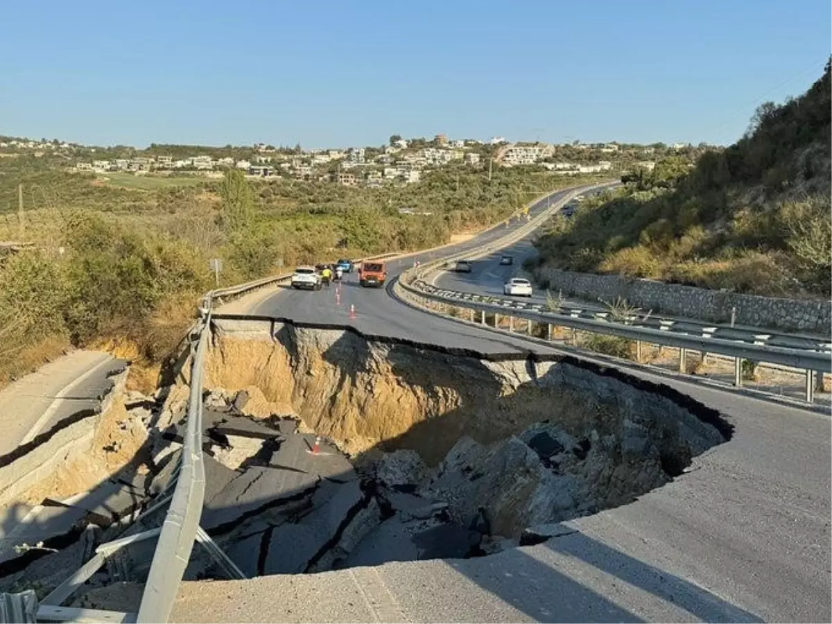 Söke-Kuşadası Yolu Çökme Nedeniyle Tek Yönlü Kapatıldı