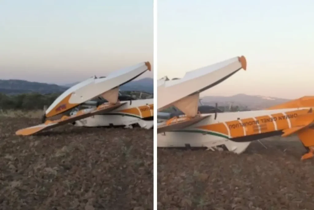 **Muğla’da Orman Söndürme Uçağı Acil İnişte Düştü**