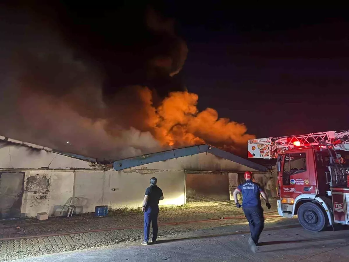 **Sakarya’da Boya Fabrikasında Büyük Yangın**