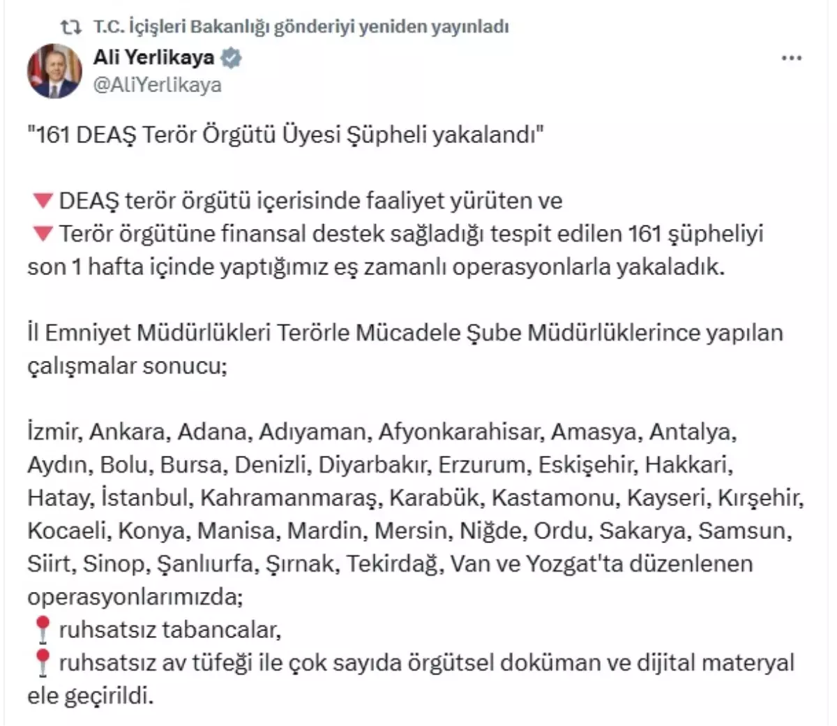 DEAŞ’a Büyük Darbe: 161 Üye Yakalandı