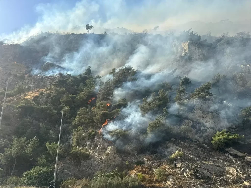 Aydın Söke’de Kıyasıya Yangın Mücadelesi