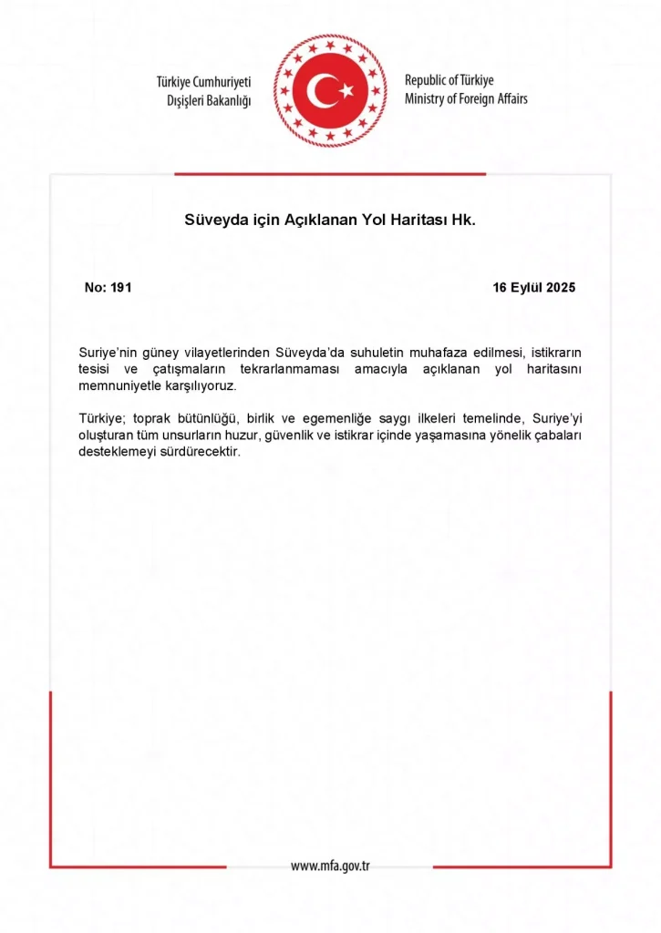 Suriye’ye Yeni Yol Haritası ve Türkiye’nin Duruşu