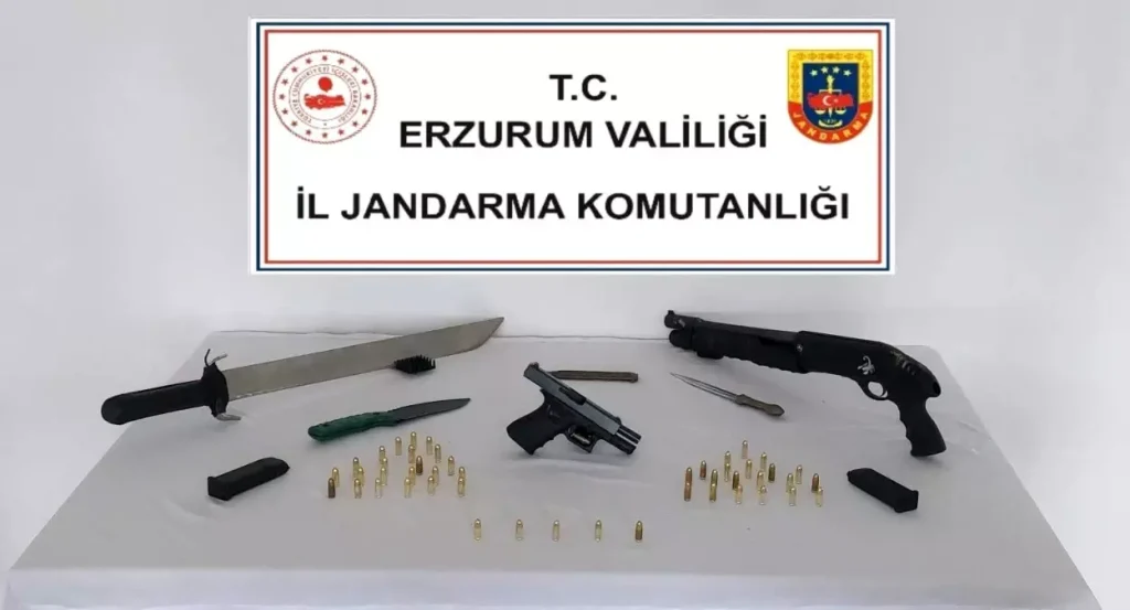 Jandarma Operasyonu: Erzurum’da Silah ve Mühimmat Ele Geçirildi