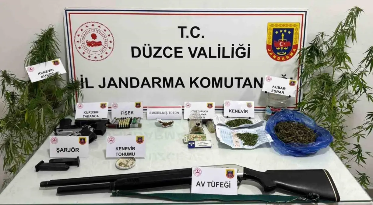 Düzce’de Jandarma Ekiplerinden Uyuşturucu Operasyonu