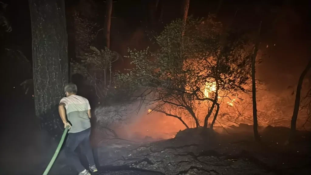 Muğla’da Orman Yangınına Karşı Yoğun Mücadele