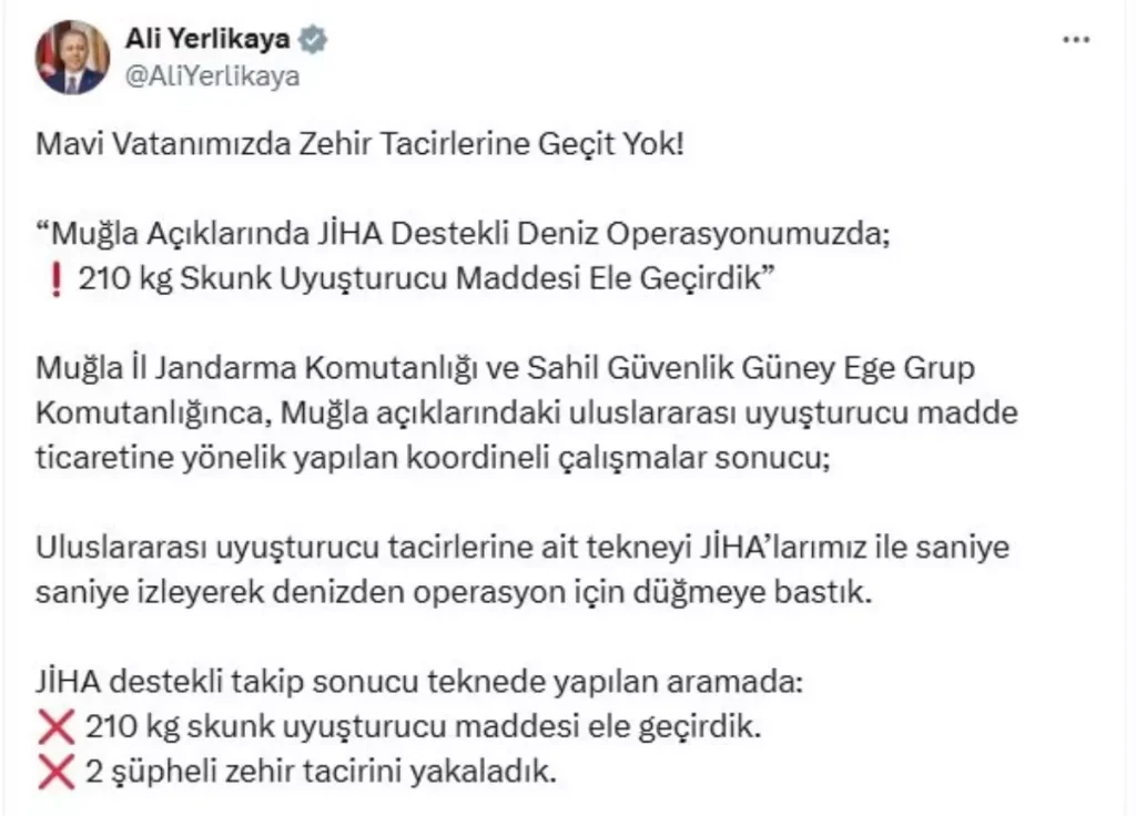 Muğla Açıklarında Dev Uyuşturucu Operasyonu