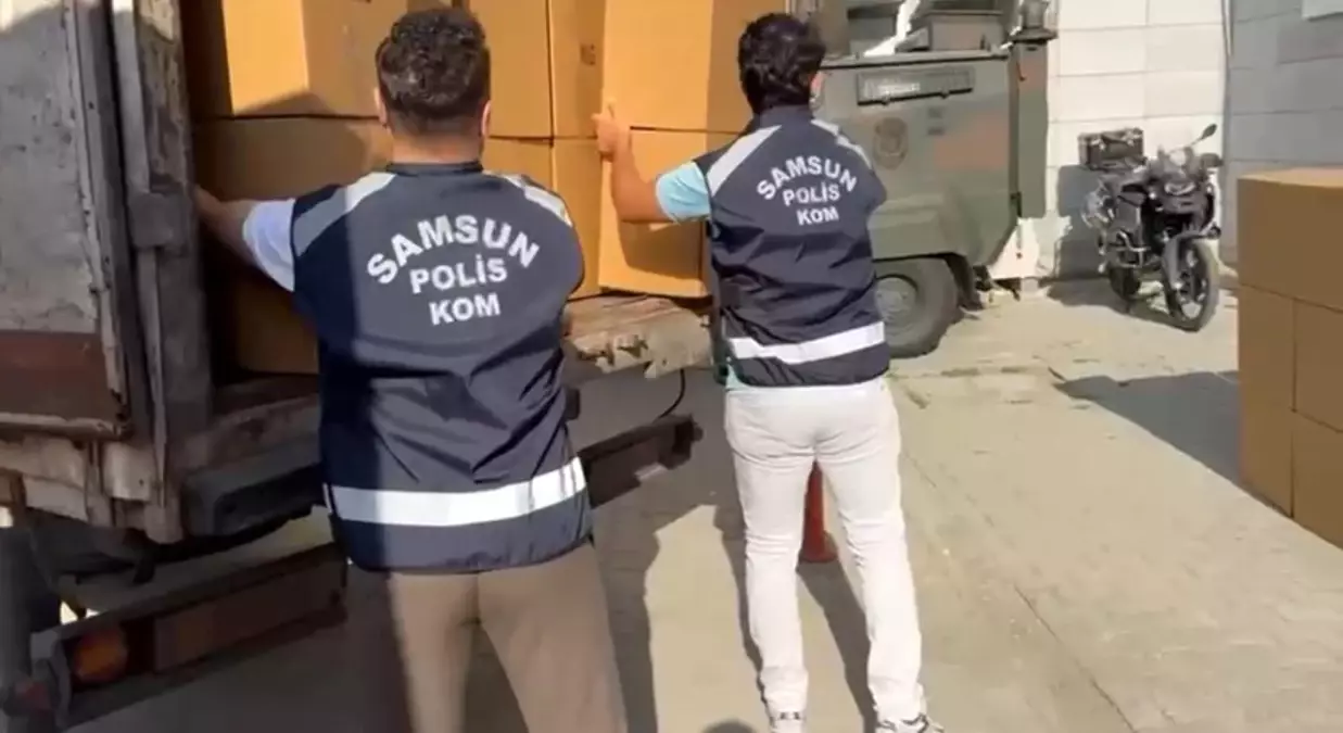 Samsun’da 3 Milyon Kaçak Makaron Ele Geçirildi