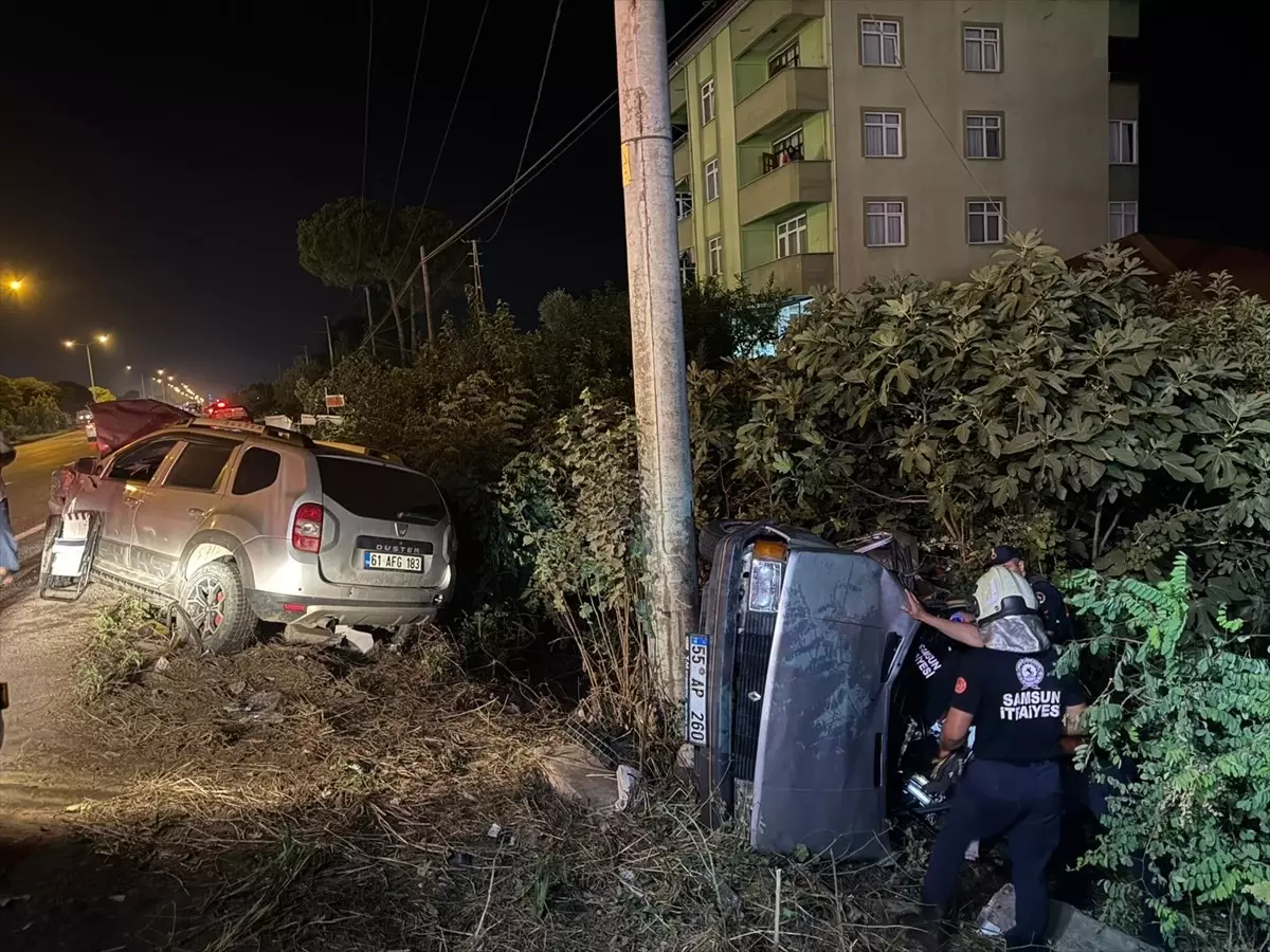 Samsun’da Otomobil Çarpışması: 1 Ölü, 2 Yaralı