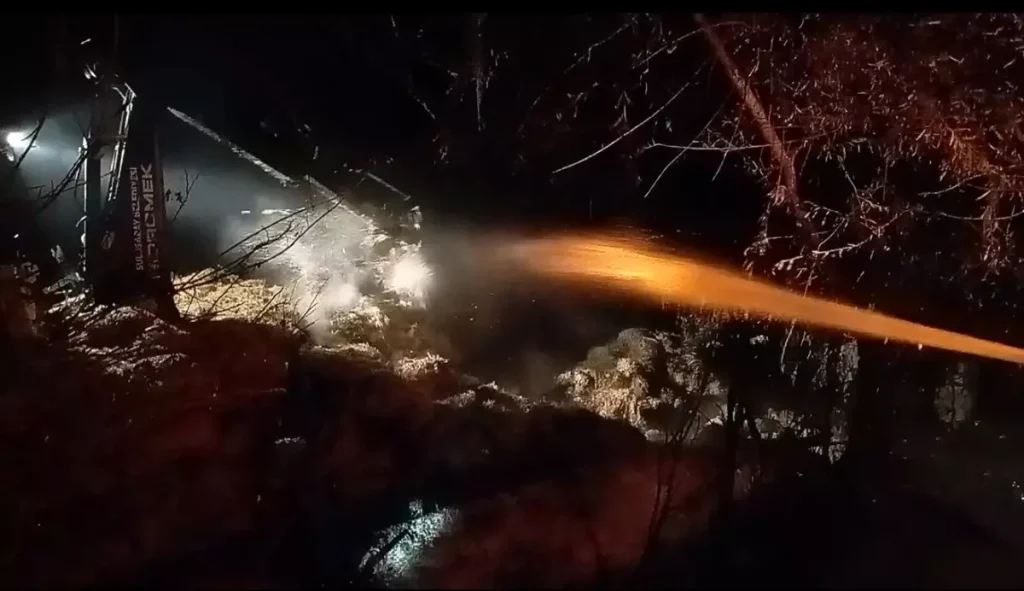 Yangın Sulusaray’ı Karanlığa Boğdu