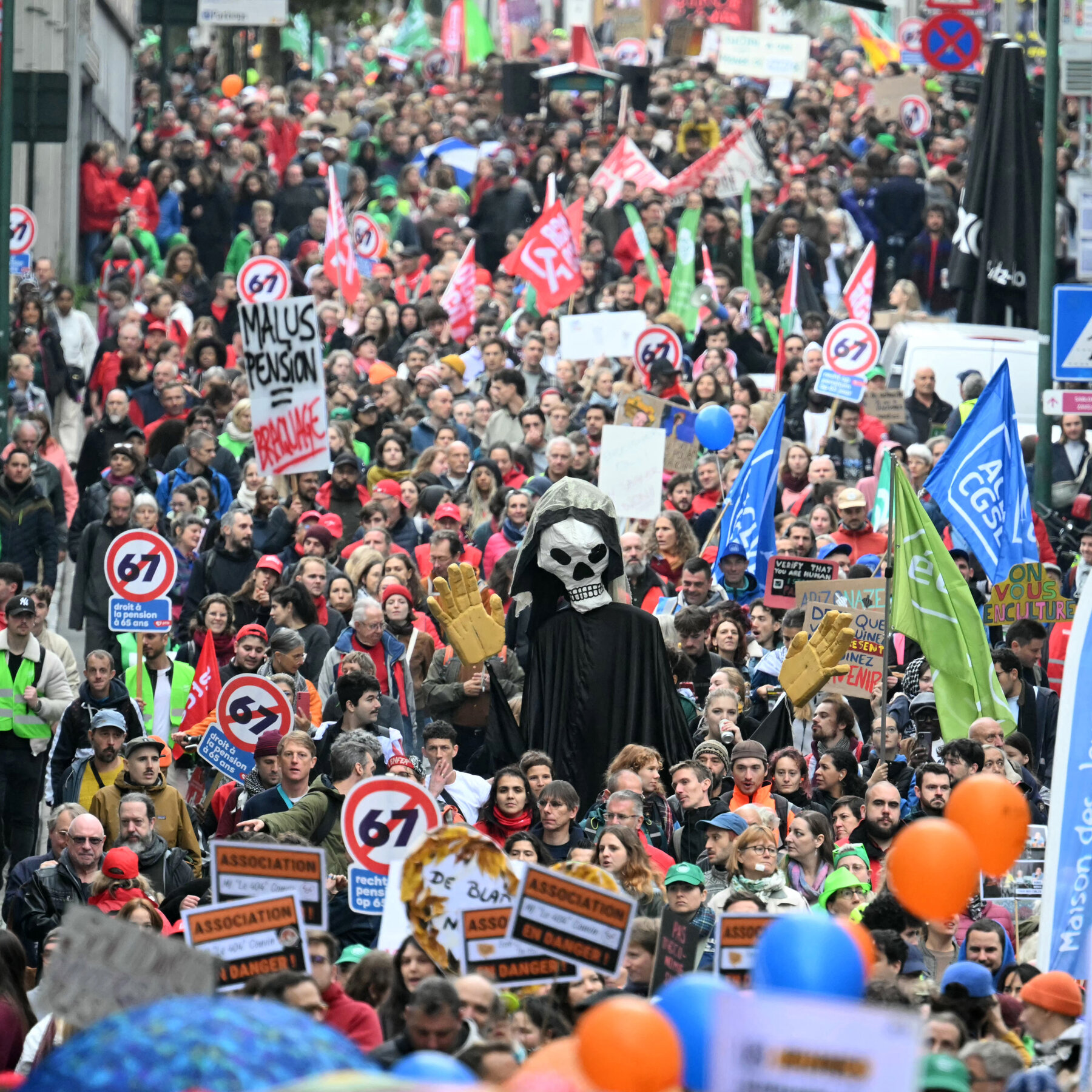 Protests in Brussels Halt Flights and Disrupt Public Transit