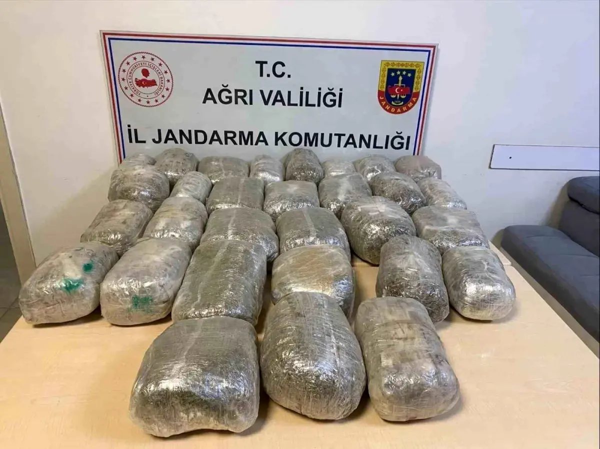 Ağrı’da 32 Kilogram Esrar Ele Geçirildi