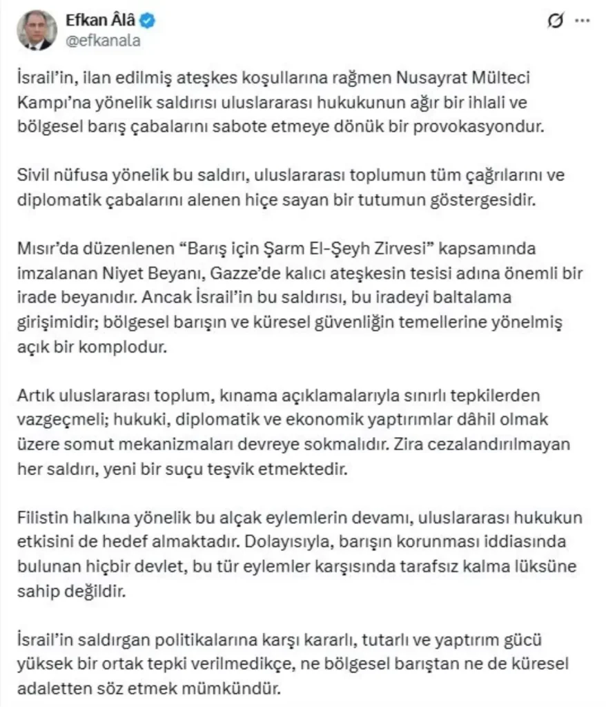 İsrail’in Nusayrat Mülteci Kampı’na Saldırısı