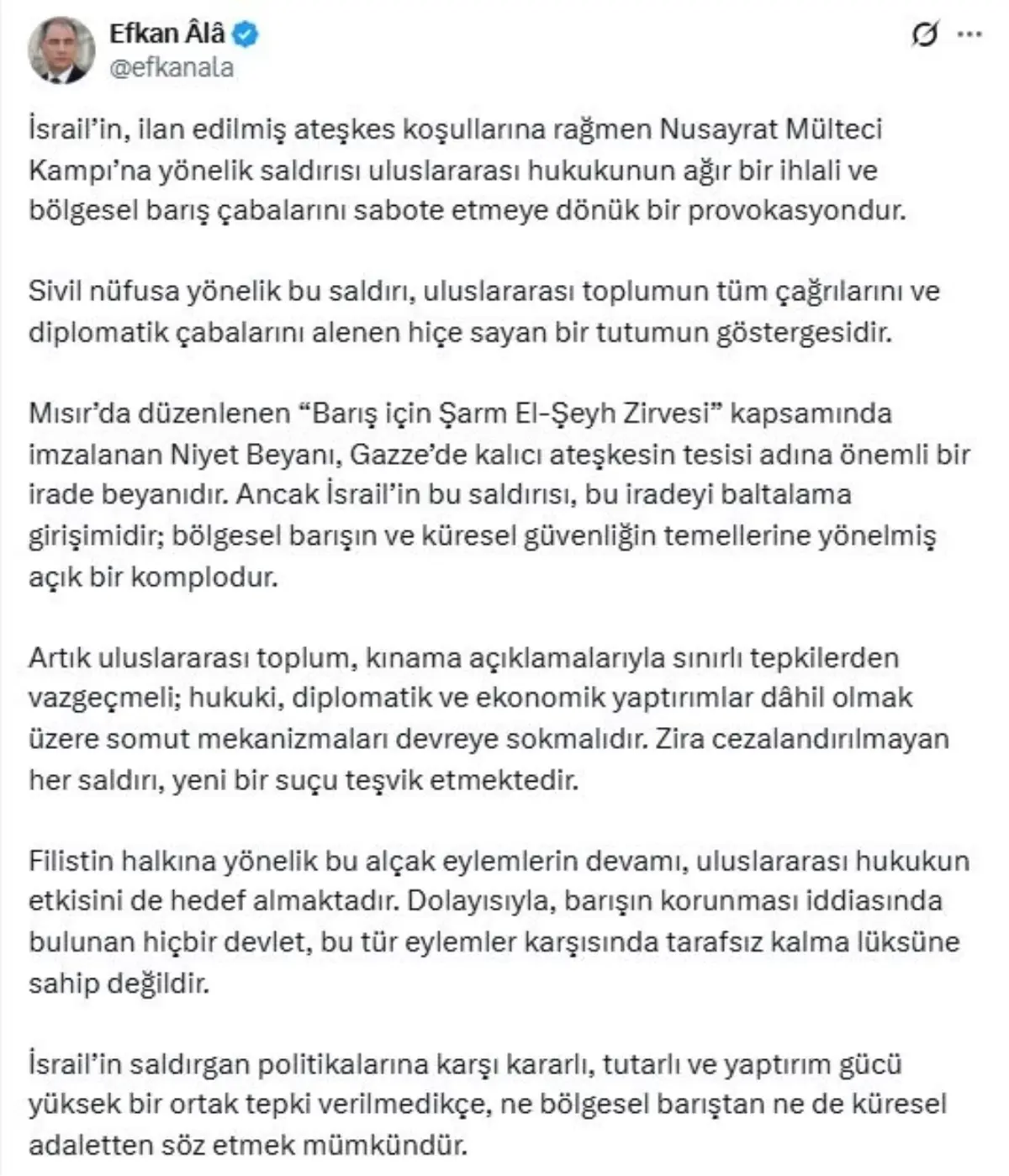 İsrail’in Nusayrat Mülteci Kampı’na Saldırısı