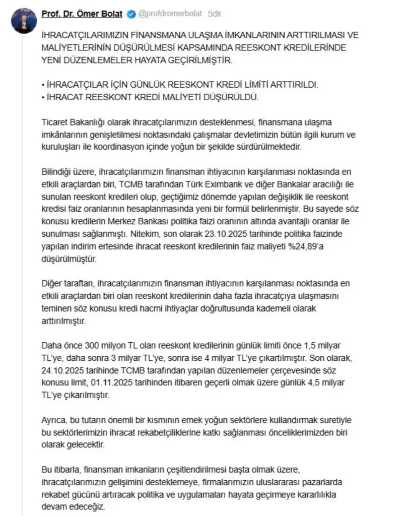 İhracatçılar İçin Finansman İmkanları Artıyor