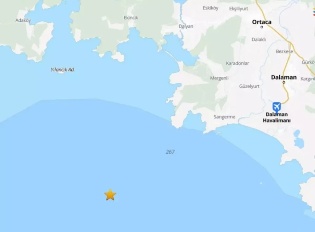 MUĞLA’nın Ortaca İlçesi Açıklarında Deprem!