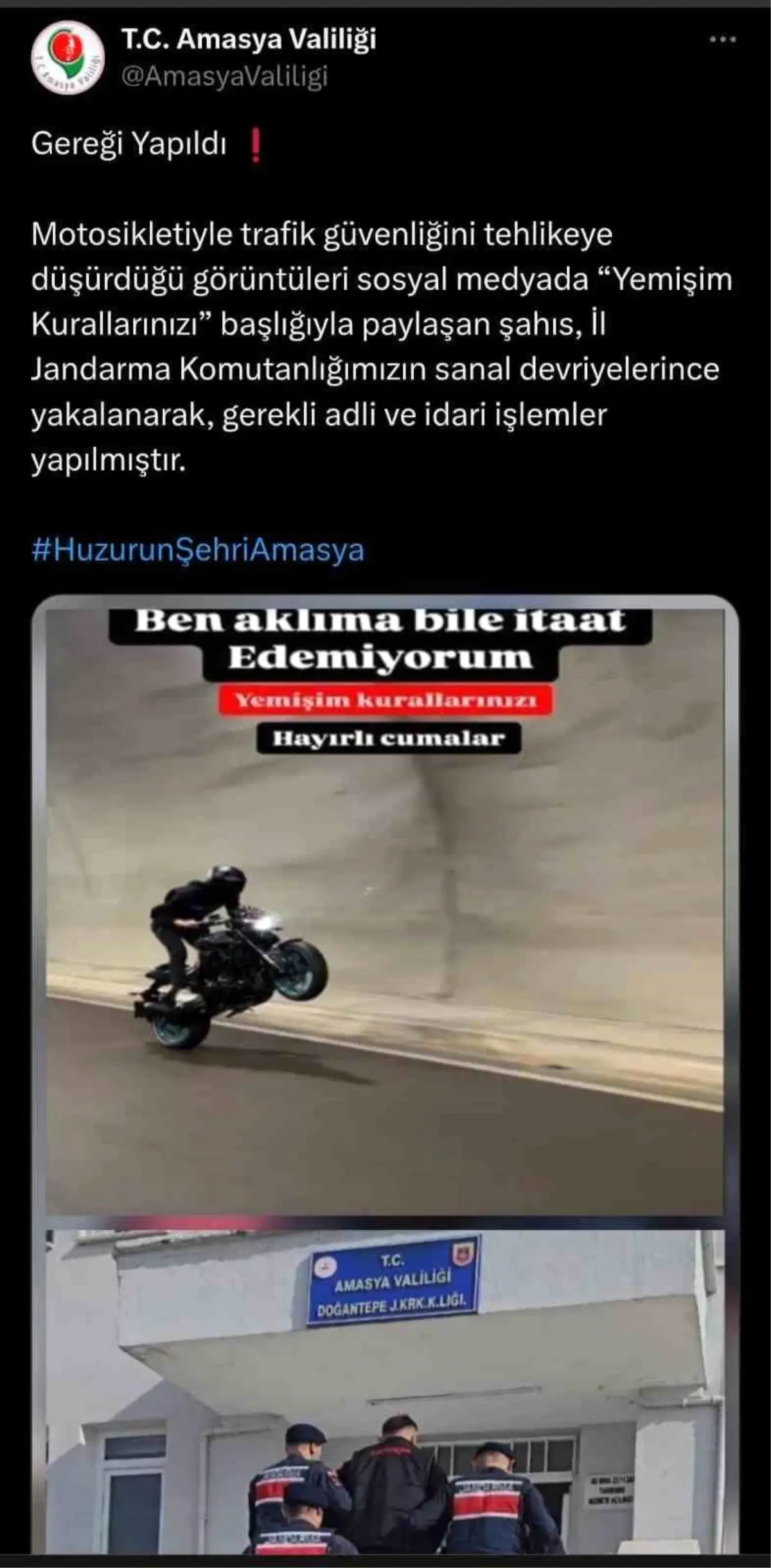 Tehlikeli Motosiklet Sürücüsü Jandarma Ekiplerine Yakalandı