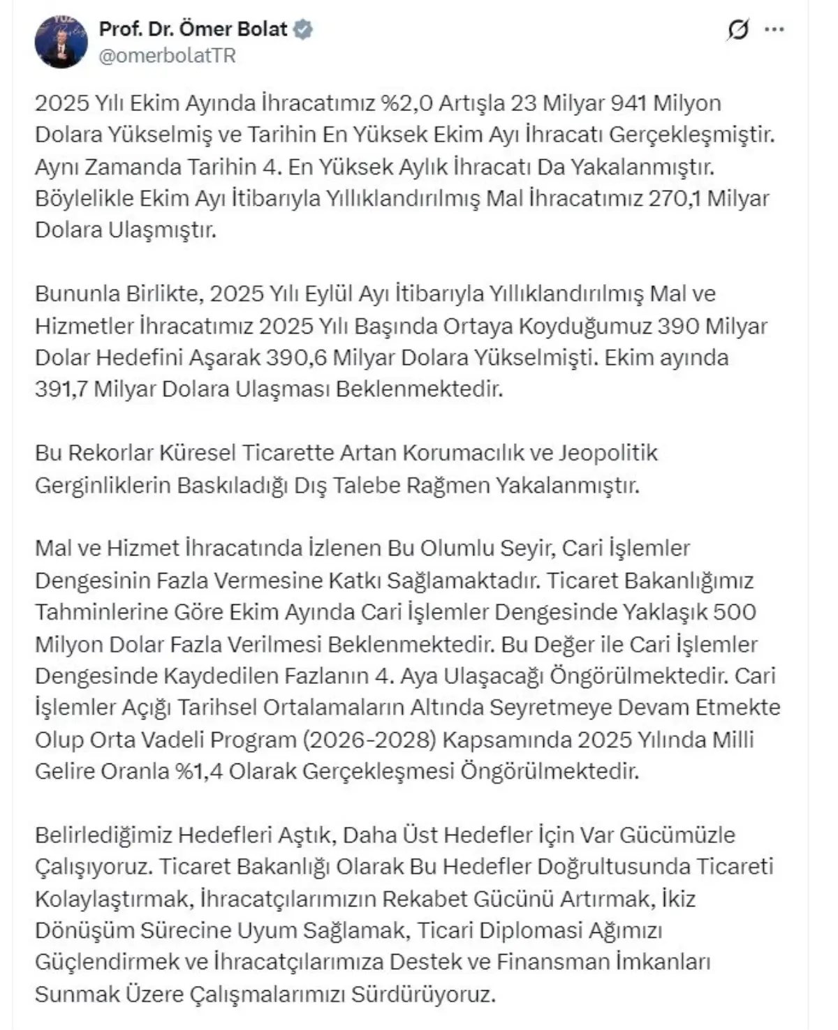 Ekim Ayı İhracatı Rekor Kırdı: 23,9 Milyar Dolara Ulaştı