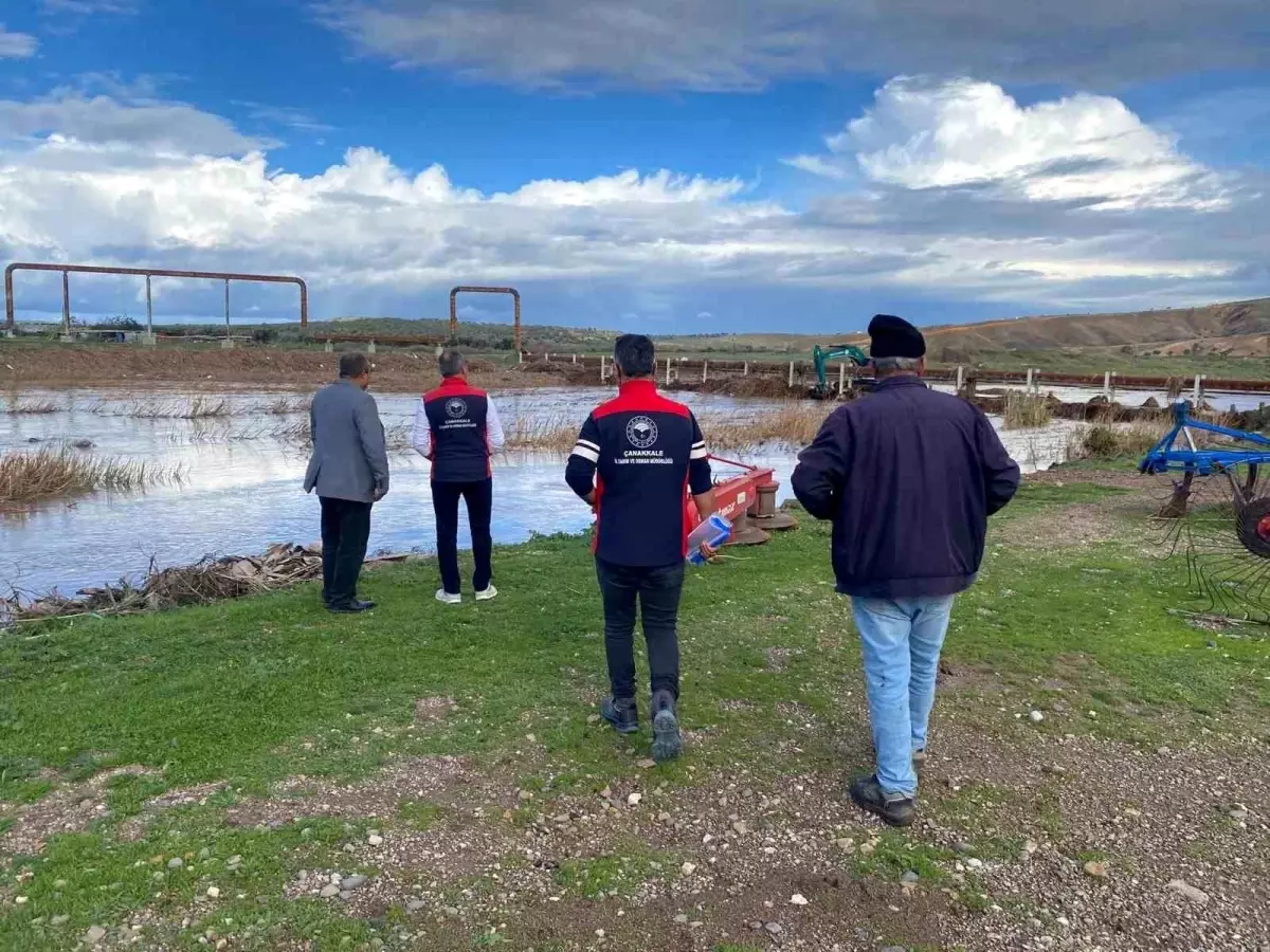 Çanakkale’de Aşırı Yağışlar Sonrası Saha Tespit Çalışmaları Hız Kesmeden Devam Ediyor