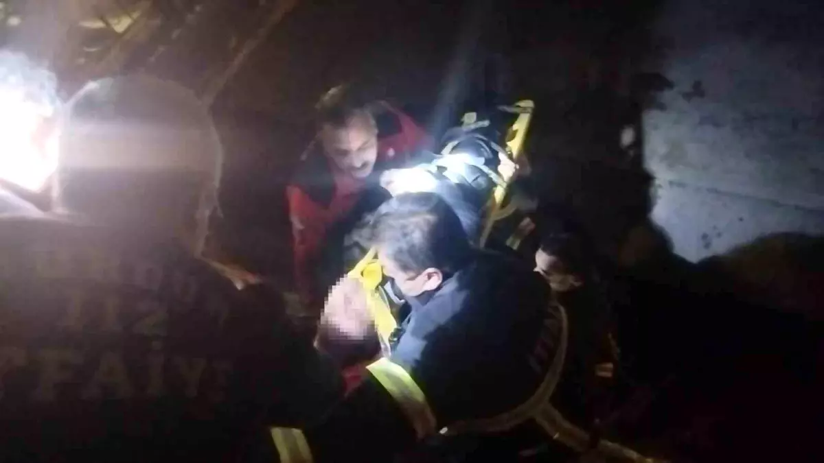 Burdur’da Kanalda Kurtarma Operasyonu