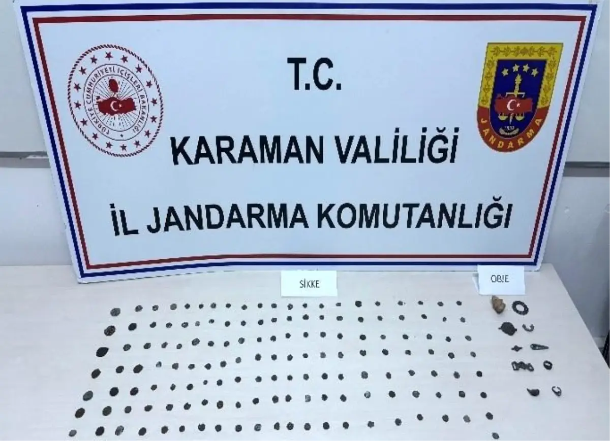 Karaman’da Jandarma Operasyonu: 10 Tutuklama ve 148 Tarihi Sikke Ele Geçirildi