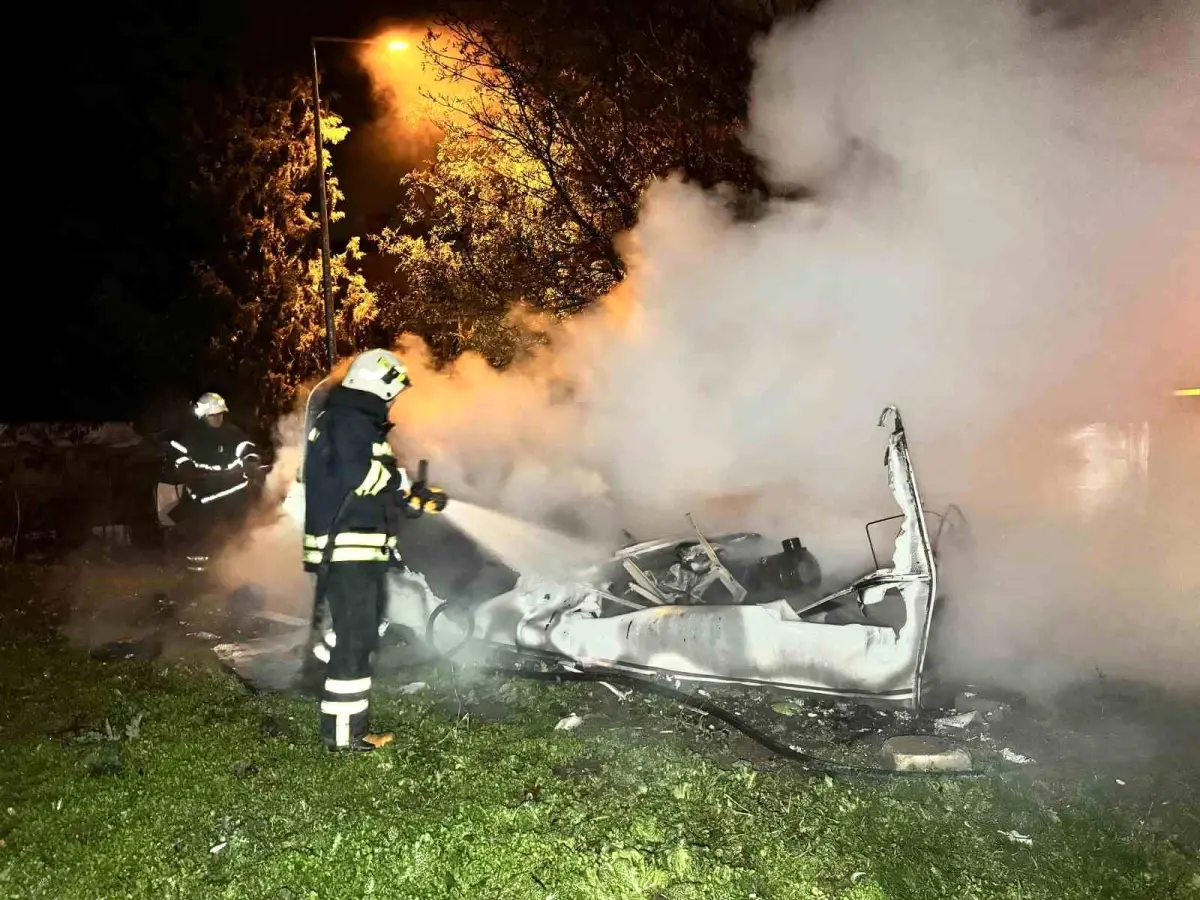 Edirne’de Karavan Yangını: Ölümden Dönen Adam