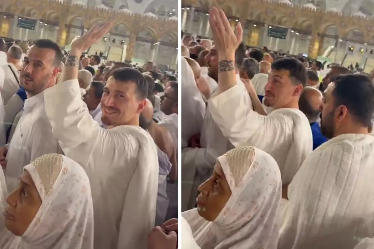 Mert Hakan Yandaş’ı Umre Ziyaretinde Görən Bir Kişi Tezahürata Başladı