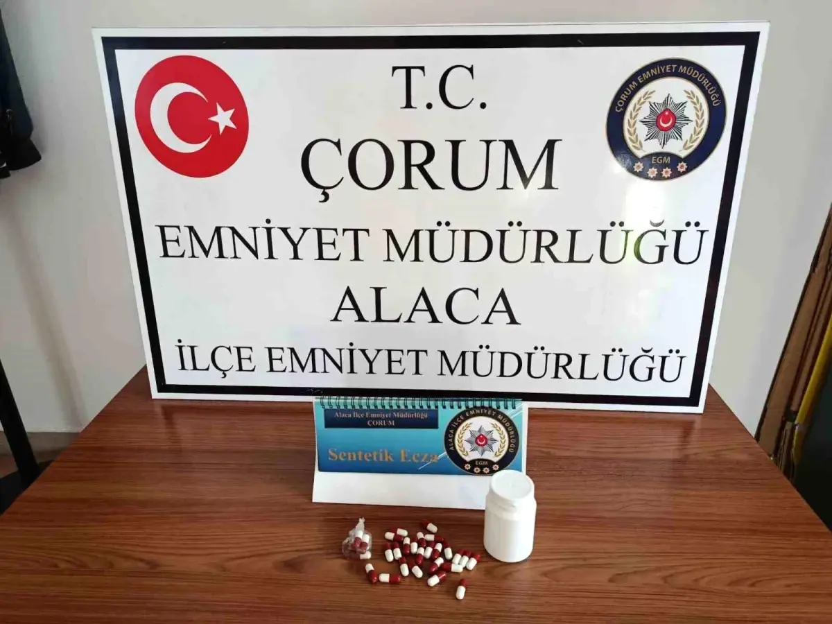 Alaca’da Sentetik Ecza Hapı Ele Geçirildi