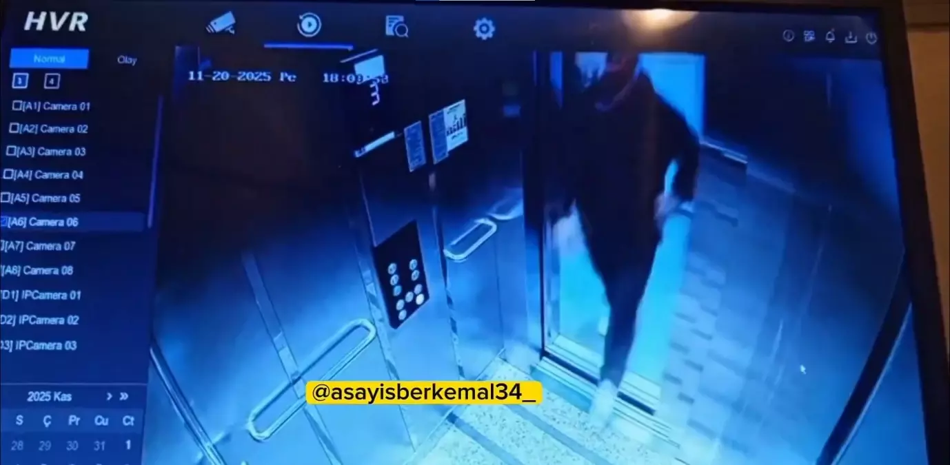 Skandal olay anbean kamerada! Kuryenin asansörde yaptığı mide bulandırdı