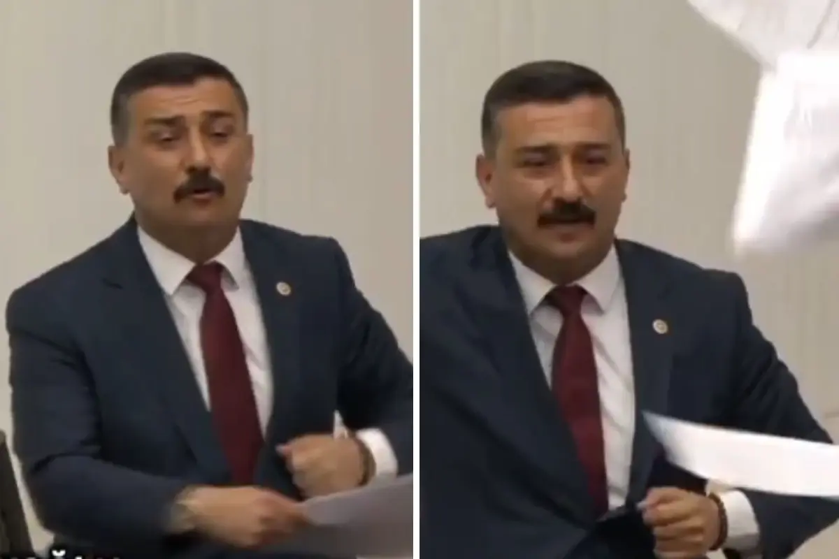 TBMM’de Fatih Altaylı’ya Şok Protesto! Selçuk Türkoğlu Kağıtları Havaya Fırlattı