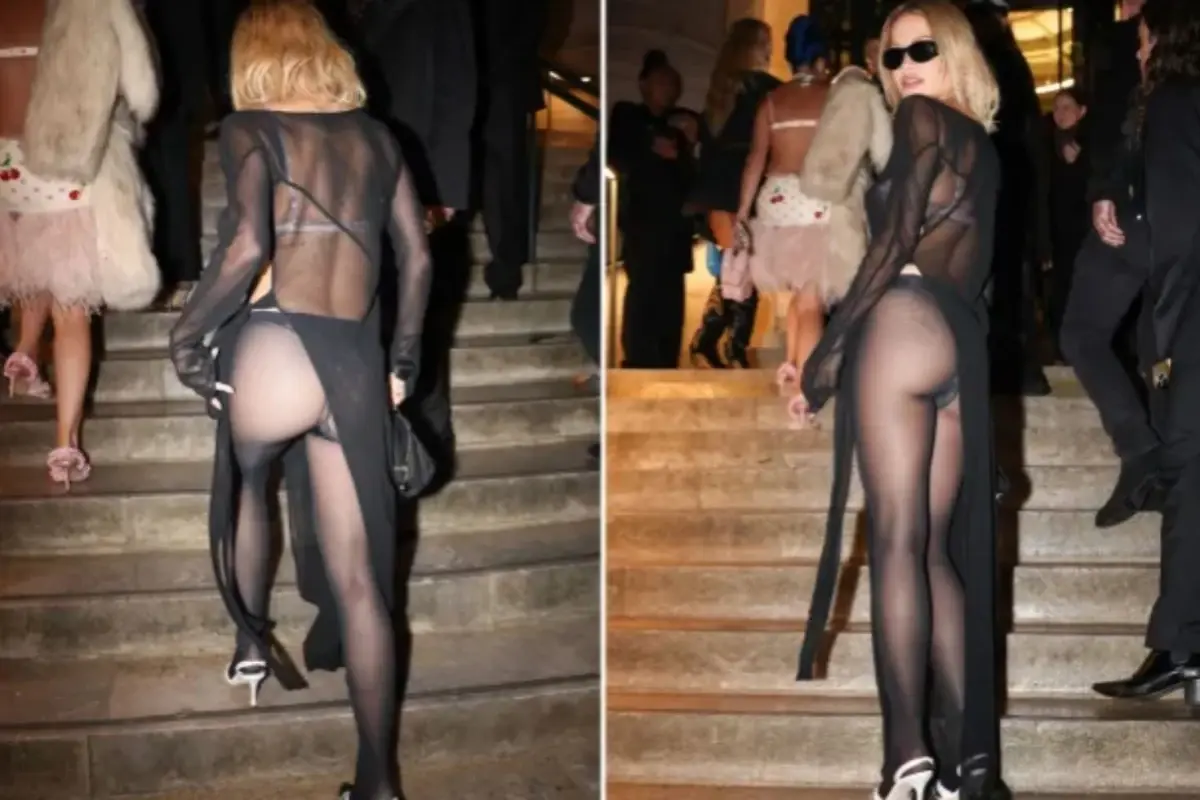 Ünlü Şarkıcı Rita Ora Şeffaf Elbisesiyle Paris’i Salladı!