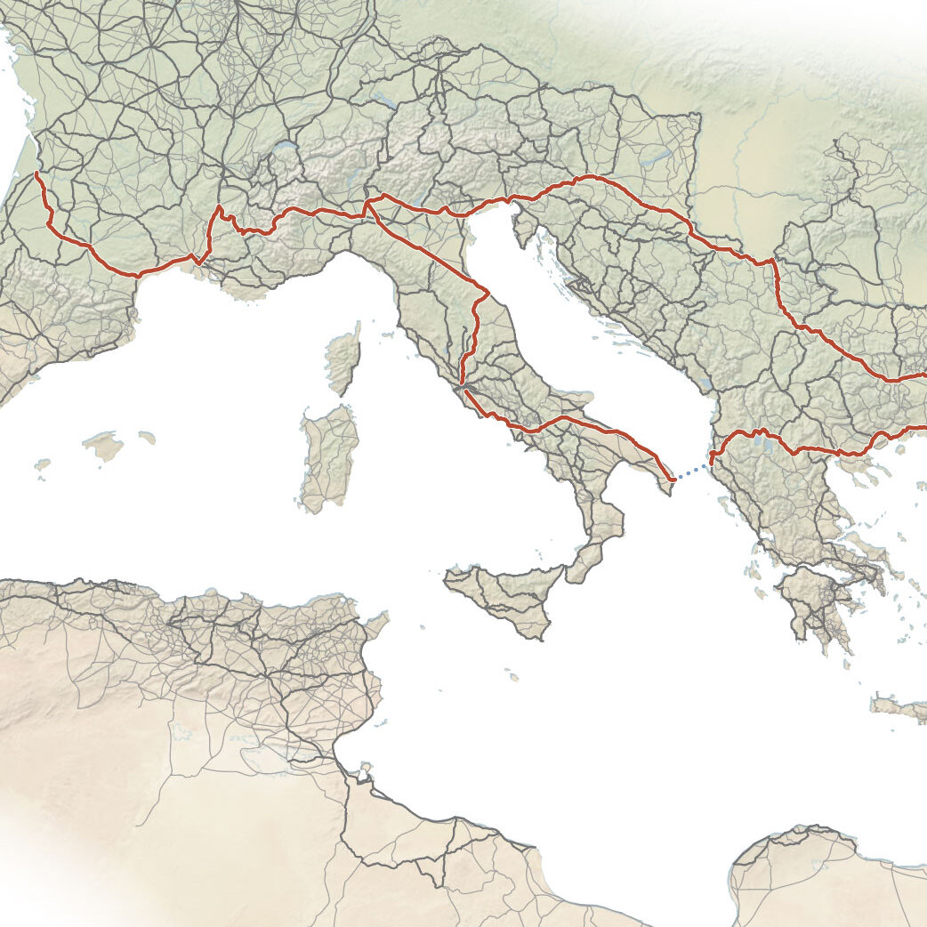 All 187,460 Miles of Roads That Led to Rome, Mapped