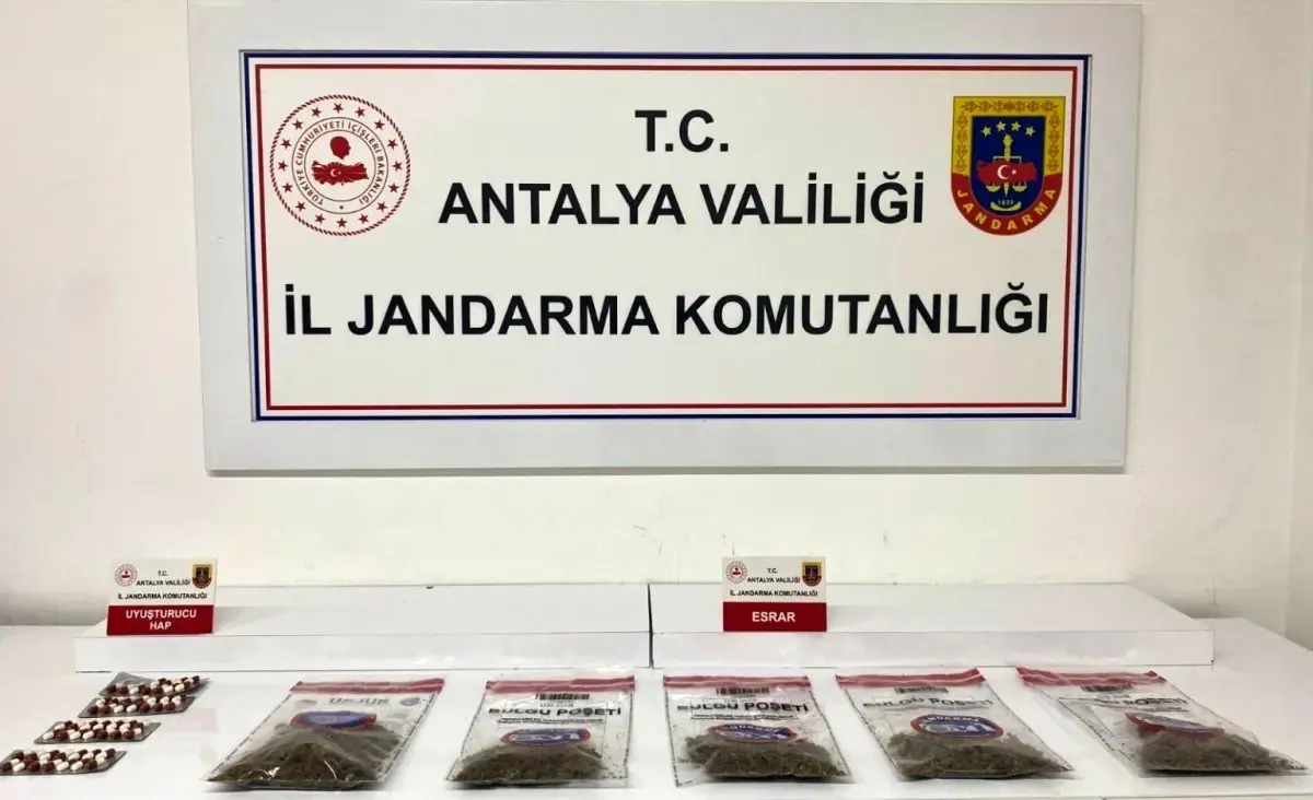 Alanya’da Uyuşturucu Operasyonu: 350 Gram Esrar ve 53 Sentetik Hap Ele Geçirildi