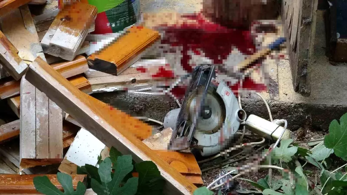 Bacağını elektrikli testereye kaptıran yaşlı adam ağır yaralandı, olayı haber alan torun gözyaşlarına boğuldu