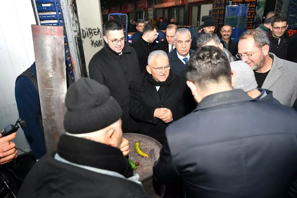 Başkan Büyükkılıç’tan Hal Kompleksi’ne sabah mesaisi