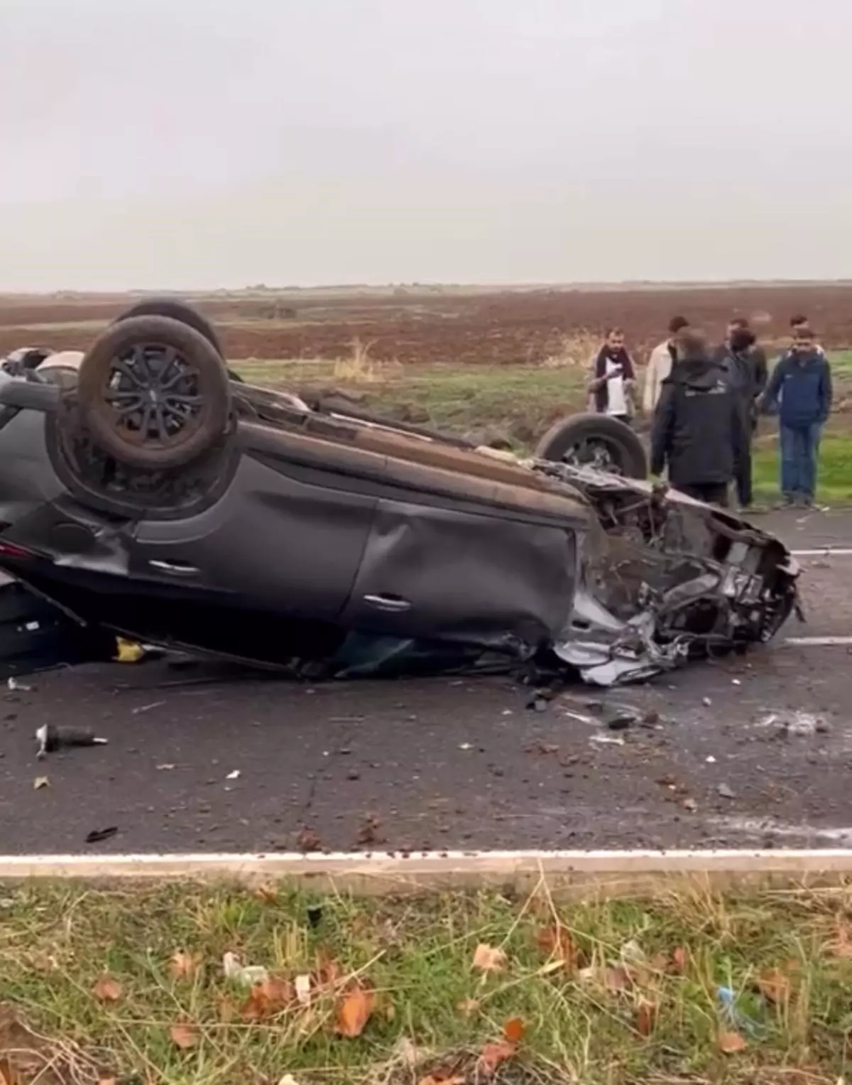 Diyarbakır’da Takla Atan Araçta Sürücü Yaralandı