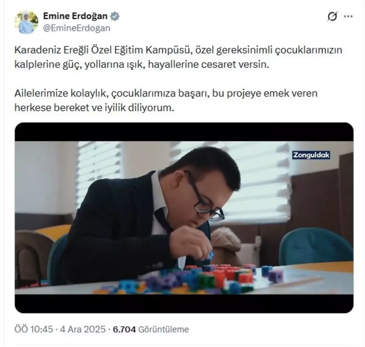 Emine Erdoğan’dan Zonguldak’ta Özel Eğitim Kampüsü Açılışı: Çocukların Hayallerine Işık!