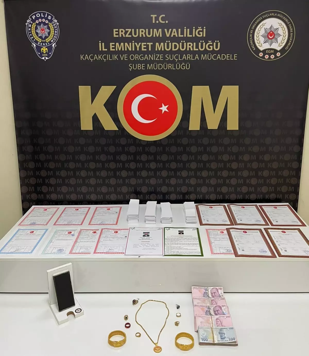 Dolandırıcılık Operasyonunda Hırsızlık: Erzurum’da 13 Tapu ve Milyonluk Altın Ele Geçirildi