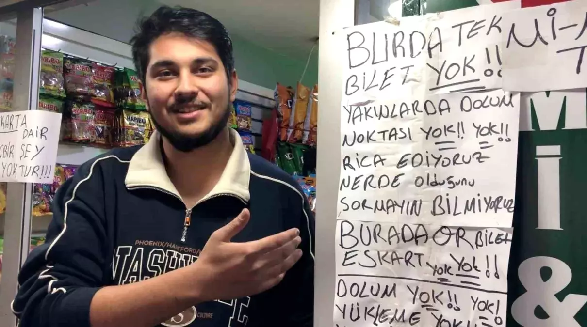 ESKART sorularından bunalan market sahibi, işyerine astığı notla gündem oldu