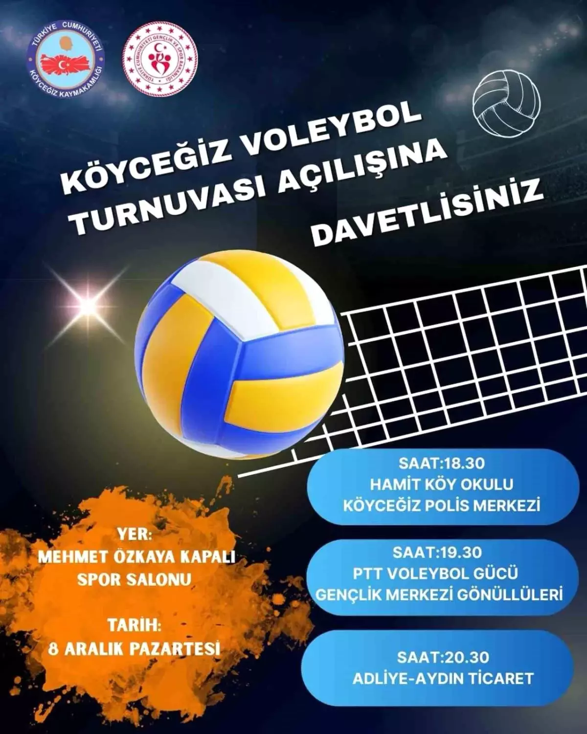 Köyceğiz Voleybol Turnuvası Başlıyor