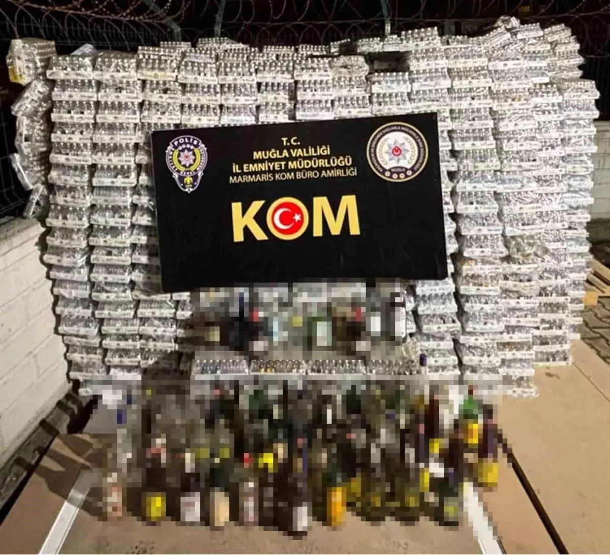 Marmaris’te 4 Bin Litre Kaçak İçki Ele Geçirildi